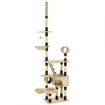 vidaXL Rascador para Gatos con Postes Sisal 246-280cm Beige y Marrón Mascotas