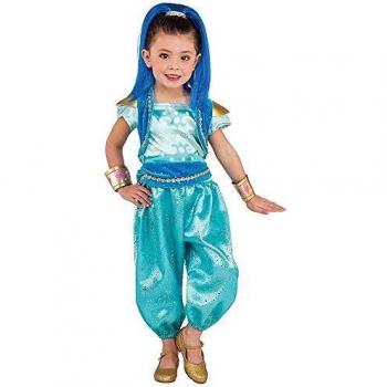 Shimmer & Shine - Disfraz Deluxe turquesa para niña, infantil XS