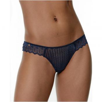 Tanga Binia - Baltic Blue - M - Tanga de encaje semitransparente
