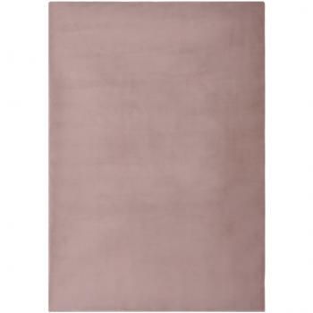 Alfombra de pelo sintético de conejo rosa envejecido 180x270 cm para sala de estar, dormitorio y salón