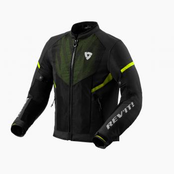 REV'IT! Chaqueta de Moto Hyperspeed 2 GT Air Negro-Amarillo Neón, chaqueta textil de motocicleta, color negro y amarillo neón, talla S