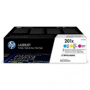 HP CF253XM 201X High Yield Original LaserJet Toner Cartridges, Cyan/Magenta/Yellow, Multipack