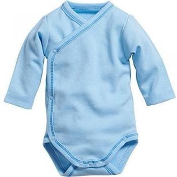 Schnizler Wickelbody Langarm, Oeko Tex Standard 100-Body Bebé-Niñas    azul Blue