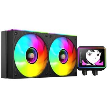 Refrigeración Líquida AIO Mars Gaming ML-VISIONII240 500W TDP, Pantalla IPS 2,8 360º, Bomba 4ª Gen con Base de Cobre y Microcanales,