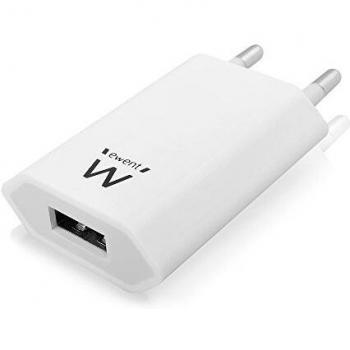 Cargador USB Ewent EW1200, 1 Puerto, 1A (5W), Interior, Color Blanco
