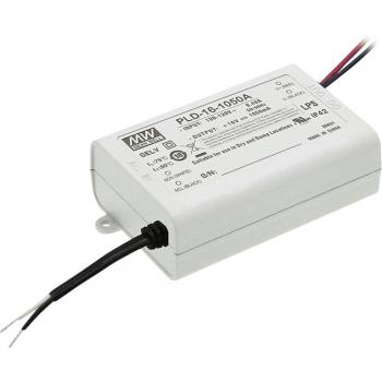 Driver LED Mean Well PLD-16-1050B, 16W, 12-16V DC, 1.05A, no regulable