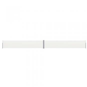 Cortina lateral retráctil para patio color crema 140x1200 cm