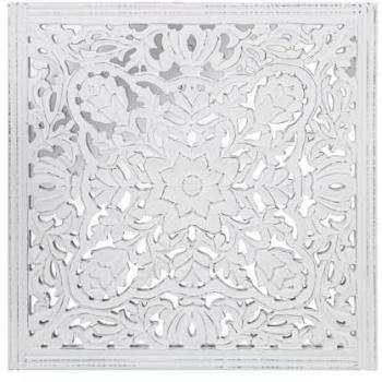 Retablo decorativo Alexandra House Living Blanco Madera 5 x 58 x 58 cm