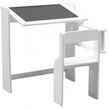 Pupitre pizarra plegable de 67x68x55 cm en color blanco - Wellhome