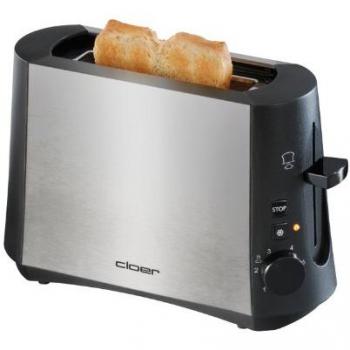 Cloer Tostadora 3890, 600 W, Acero Inoxidable, Negro