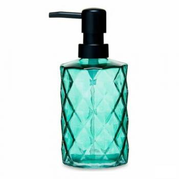 Dispensador de Jabón Berilo Diamante Cristal Verde Plástico 410 ml (12 Unidades)