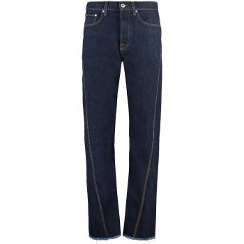 Lanvin Men's 5-Pocket Straight-Leg Jeans in Denim, Size 33, Color Navy