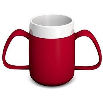 Gobelet Ergonomico Reutilizable con Asa y Diseño Conico 140 ml Rojo