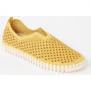 Bailarinas Ilse Jacobsen Tulip Amarillo con detalles recortados, cómodas y flexibles