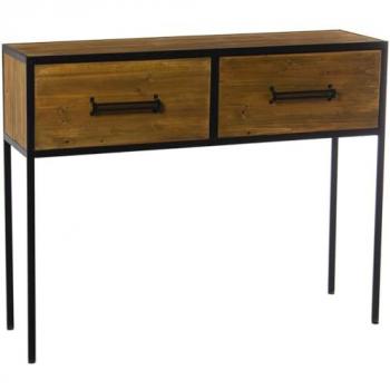 Consola Alexandra House Living Marrón Madera 100 x 80 x 30 cm