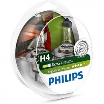 Philips 12342LLECOS2 LongLife EcoVision - Bombillas para faros delanteros