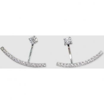 Pendientes Dada Burma Line de circonitas blancas