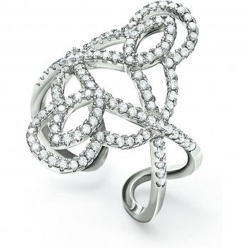 Anillo Folli Follie Mujer 3R15S077C, talla 54, diseño elegante y moderno, acabado en acero inoxidable con detalles dorados