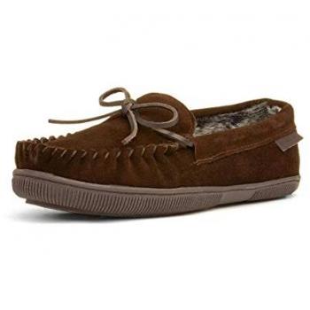 Hush Puppies Ace Chocolate Brown Suede Men's Full Slippers - Size 9 UK