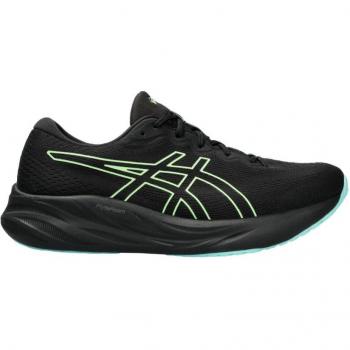 ASICS Gel-Pulse 15 GTX Zapatilla Neutral para Hombres - Color Negro y Verde Neón, diseñada para ofrecer comodidad y soporte durante la actividad física, con tecnología de amortiguación GEL, parte superior impermeable y transpirable,
