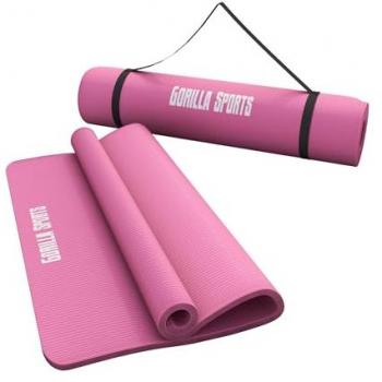Esterilla de Yoga Profesional Antideslizante Rosa 190 x 100 x 1,5 cm con Soga de Transporte