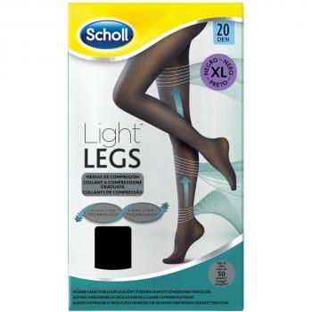Scholl Light Legs Medias de Compresión Ligera 20 DEN Talla XL Color Negro