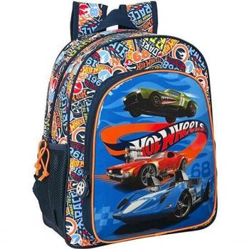 Mochila Escolar Junior con Adaptador para Carro Hot Wheels Challenge - Safta 612238640