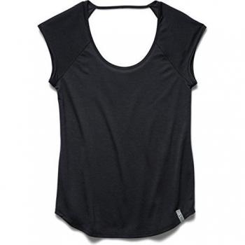 Under Armour Top UA Fly By Short Sleeve Tee - Camiseta de Running para mujer, color negro, talla XS