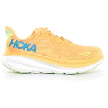 Hoka Clifton 9 Men's Running Shoes - Orange and White, Size EU 44