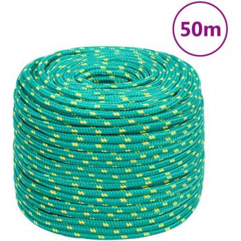 Cuerda de barco polipropileno verde 8 mm 50 m
