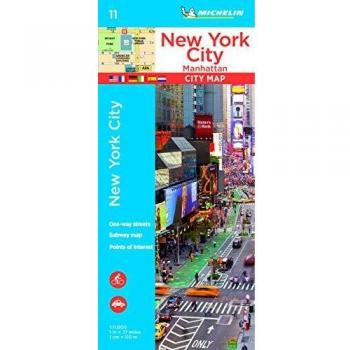New York City Manhattan Map 1:11,000