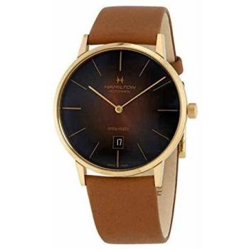 Hamilton Men's 42mm Brown Steel Bracelet & Case Quartz Analog Watch H38735501