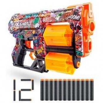 Pistola Skins Dread X-SHOT con 12 dardos +8A Grafiti con gorila