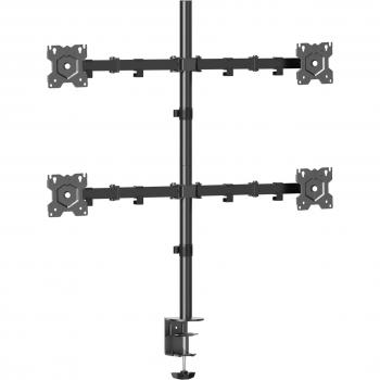 Soporte de Monitor Cuádruple ONKRON para 4 Pantallas de 13 a 32 Pulgadas, Capacidad de Carga hasta 32 kg, VESA 75x75 y 100x100, Inclin