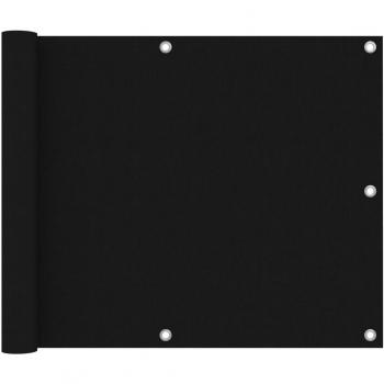 Toldo para balcón en tela Oxford negro 75x500 cm