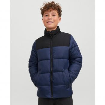 Jack & Jones - Chaqueta acolchada de niño Toby negra, anorak montaña, talla 10