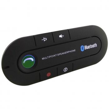 Kit de Manos Libres Receptor Bluetooth para Coche Packs Bluetooth 4.1 Altavoces Mano libre Automóvil con Soporte de la Visera GPS A2DP Música Universal para iPhone Samsung etc.
