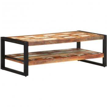 Rustic Solid Reclaimed Wood 2-Tier Coffee Table