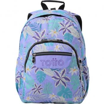 Mochila Totto Acuareles Escolar Adaptable a Carro Color Morado