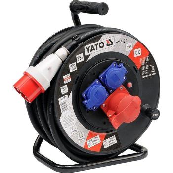 Carrete de cable industrial YATO Ipari 400V 25m 5 x 2,5 mm² - YT-8120
