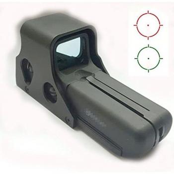 WorldShopping4U Punto rojo y verde Punto 557 Versión 2 holográfica del alcance del rifle de la vista con 10 Nivel de brillo