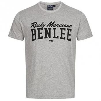 Camiseta Benlee Donley manga corta gris y negro para hombre, talla L