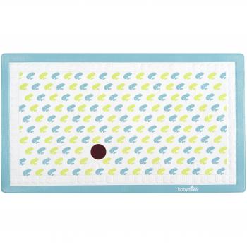 Babymoov A020205 - Alfombrilla antideslizante para baño con termómetro, diseño de rana, color aqua