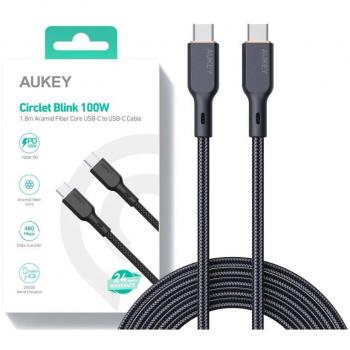 Cable USB-C Aukey CB-KCC102 Negro 1,8 m