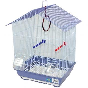 Jaula para pájaros con comederos, palos y columpios 34.5*28*49.5CM