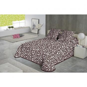 SABANALIA - Colcha Estampada Letras tamaños - Cama de 200-300 x 280 cm, Chocolate