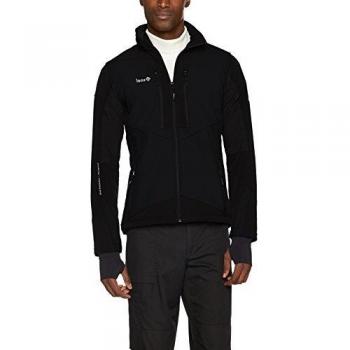 Izas Falcun Chaqueta Softshell, Hombre, Negro, M