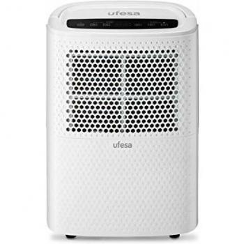Ufesa DH5010 Deshumidificador 200 W, 10L /dia, Silencioso con Panel Intuitivo, Filtro Antipolvo, Tubo de Drenaje Continuo, Función Secado Ropa, Temporizador