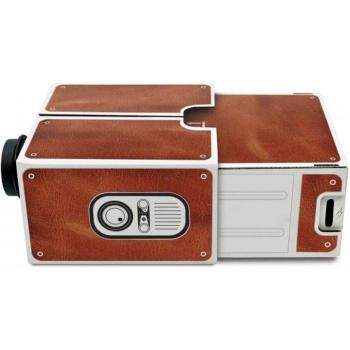Mini Proyector Retro Portátil Ecológico Ligero de Cartón para Teléfonos Móviles - Cine DIY