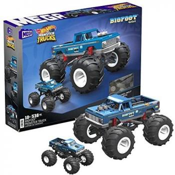 MEGA Construx Hot Wheels Monster Trucks Coleccionistas Bigfoot Coche de bloques de construcción, 550
